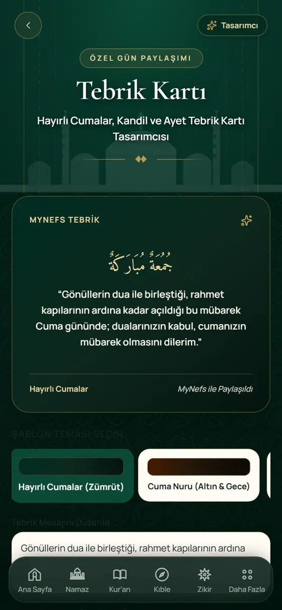 بطاقات التهنئة ekranı
