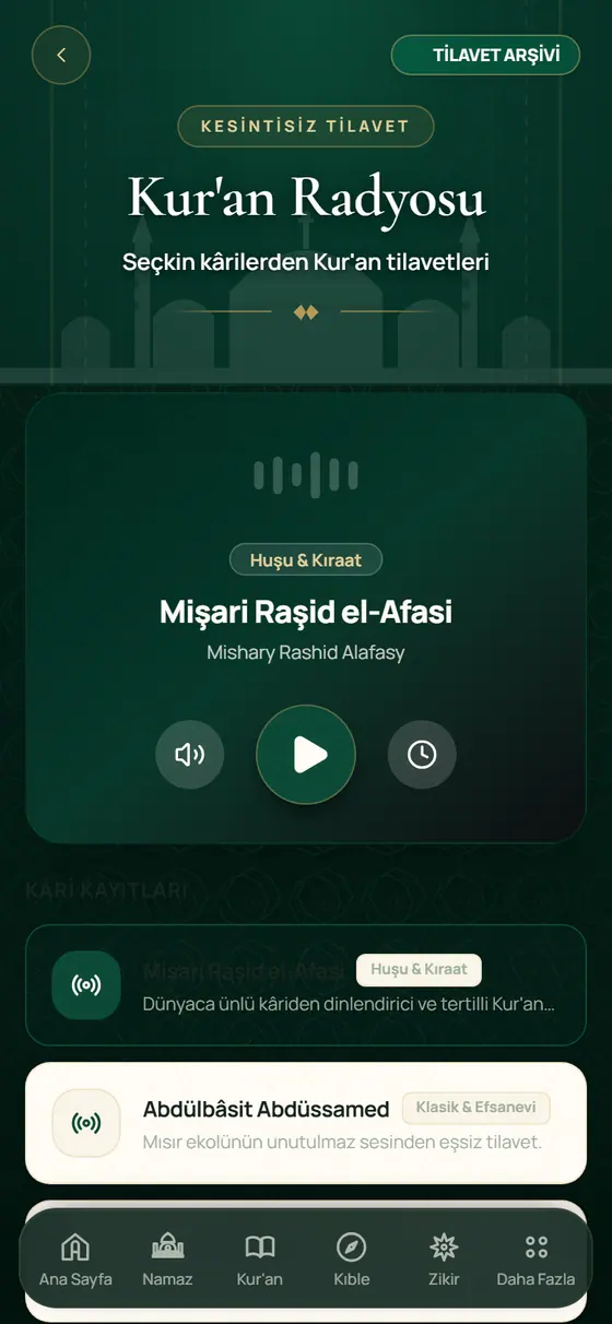 إذاعة القرآن ekranı