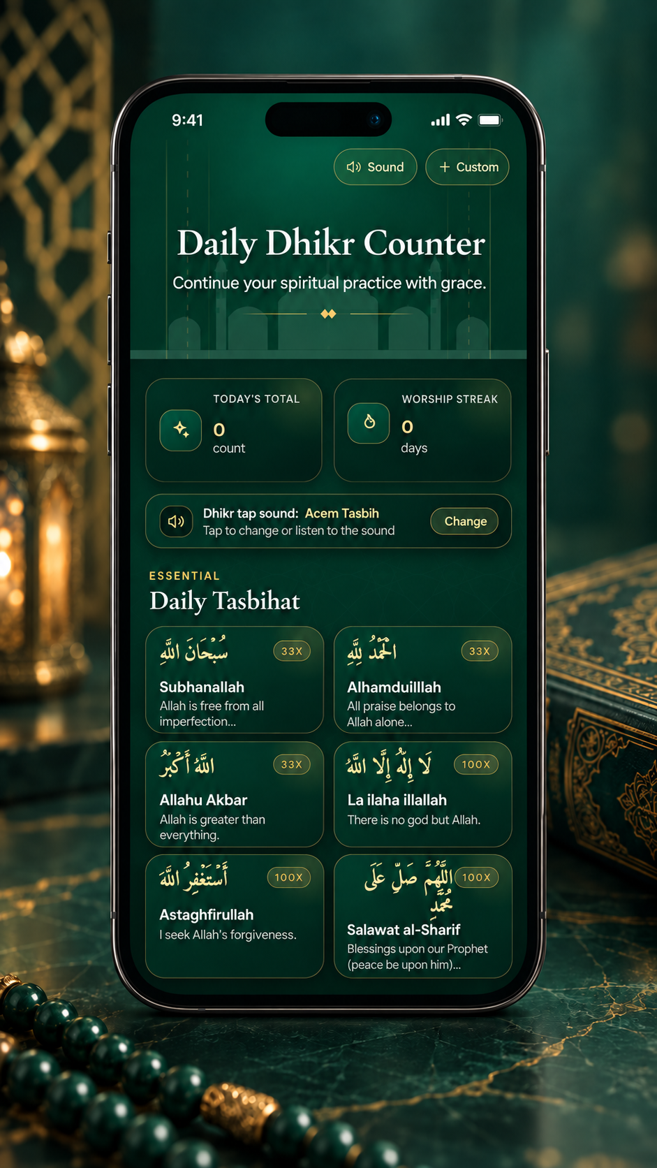 Daily dhikr counter