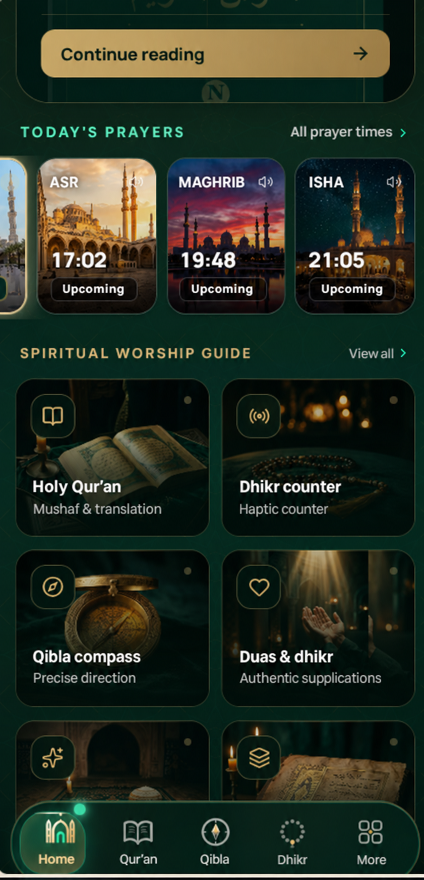 MyNefs spiritual tools on the home screen
